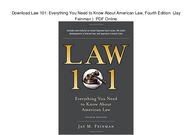 Law 101 jay feinman pdf